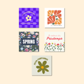 Magnets décoratifs - Printemps