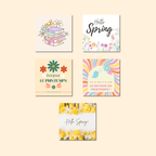 Magnets décoratifs - Printemps