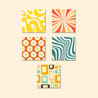 Magnets décoratifs – 70’s Vibes