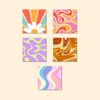 Magnets décoratifs – 70’s Vibes