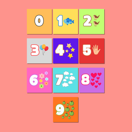 Chiffres – Pack de 10 magnets éducatifs (0 à 9)