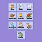 Animaux – Pack de 10 magnets éducatifs