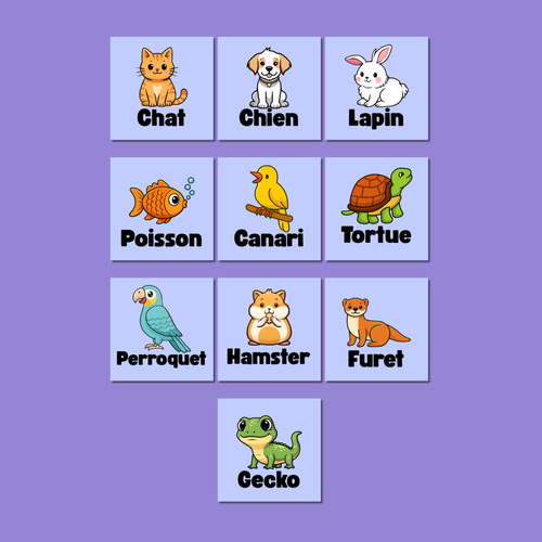 Animaux – Pack de 10 magnets éducatifs