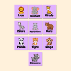Animaux – Pack de 10 magnets éducatifs